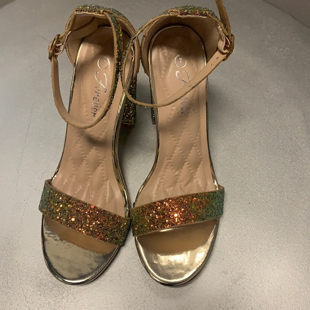 Rose Gold Mermaid Block Heel
